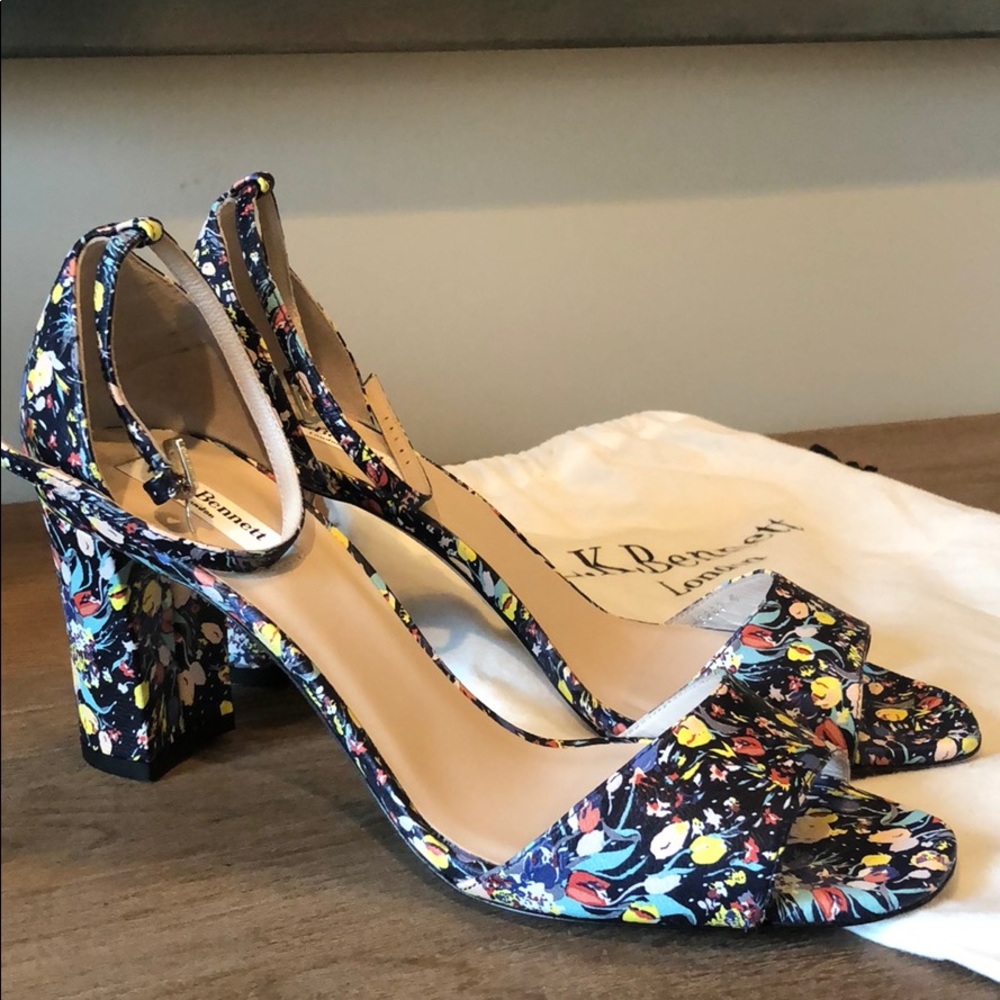L.K. Bennett Helena Floral Heels size 40